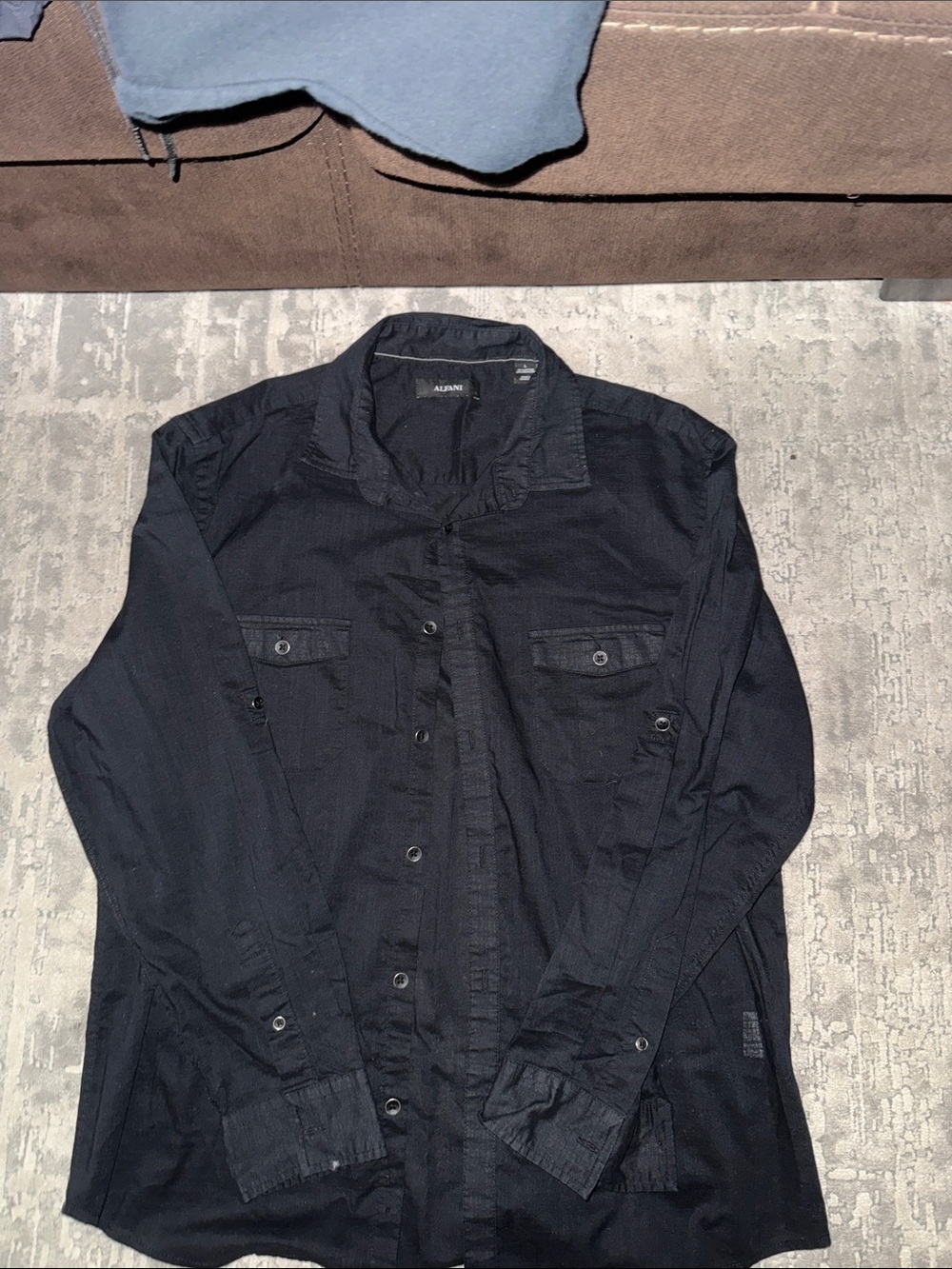 Alpine Men's Navy Lightweight Button-Front Shirt Jacket